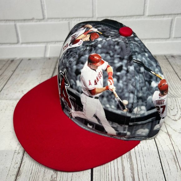 Vintage Los Angeles Angels Mike Trout 27 Sixth Man Promotions Hat Snapback Cap - Picture 2 of 8